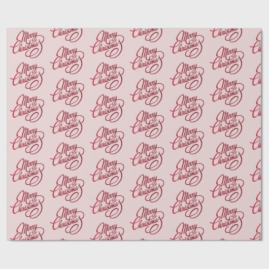Modern script, prettig kerstgeblindeerde roze cadeaupapier (Vlak)