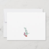 Modern Script Prettig Kerstmis Bloemstuk Lijst Fot Feestdagenkaart (Achterkant)