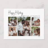 Modern script Prettige feestdagen 5-foto (Voorkant)