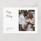 Modern script Prettige feestdagen één foto (Voorkant)