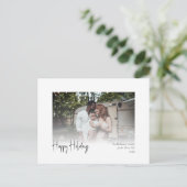 Modern script Prettige feestdagen Faded foto (Staand voorkant)