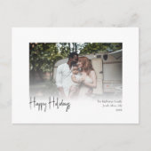 Modern script Prettige feestdagen Faded foto (Voorkant)