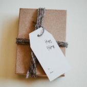 Modern script Prettige feestdagen van cadeauLabels