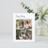 Modern script Prettige feestdagen Verticaal 3 foto (Staand voorkant)