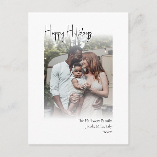 Modern script Prettige feestdagen Verticaal getand (Voorkant)