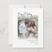 Modern script Prettige feestdagen Verticaal getand Feestdagenkaart (Voorkant)