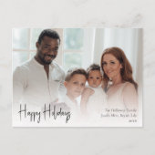 Modern script Prettige feestdagen volledige foto (Voorkant)