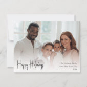 Modern script Prettige feestdagen volledige foto Feestdagenkaart (Voorkant)