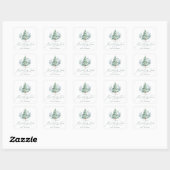 Modern Script Prettigst Kerst Dennenboom Vierkante Sticker (Vel)