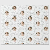 Modern Script Prettigst Kerstmis Familie 2 foto Cadeaupapier (Vlak)