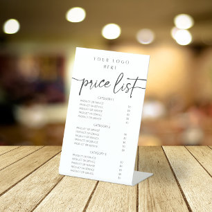 Modern Script prijslijst voetstuk teken Reclamebord Met Voetstuk