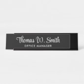 Modern Script Professional Black Bureau Naambordje (Voorkant)