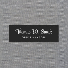 Modern Script Professional Black Naamplaatje