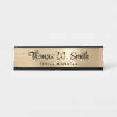 Modern Script Professional Gold Bureau Naambordje (Voorkant)