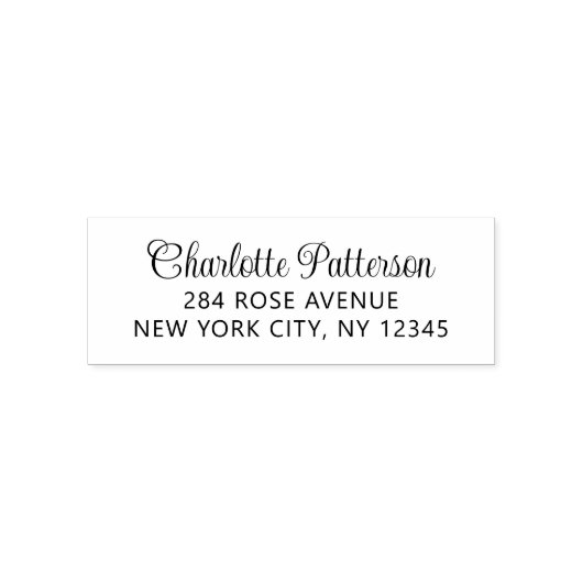 Modern Script Professioneel Persoonlijk Retouradre Zelfinktende Stempel (Design)