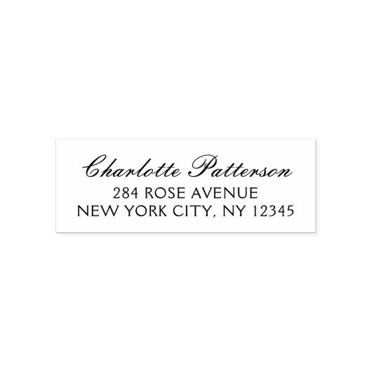 Modern Script Professioneel Persoonlijk Retouradre Zelfinktende Stempel (Design)