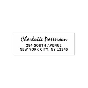 Modern Script Professioneel Persoonlijk Retouradre Zelfinktende Stempel