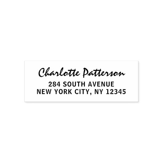 Modern Script Professioneel Persoonlijk Retouradre Zelfinktende Stempel (Design)