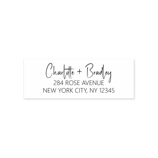 Modern Script Professioneel Persoonlijk Retouradre Zelfinktende Stempel (Design)