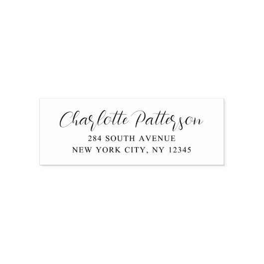 Modern Script Professioneel Persoonlijk Retouradre Zelfinktende Stempel (Design)