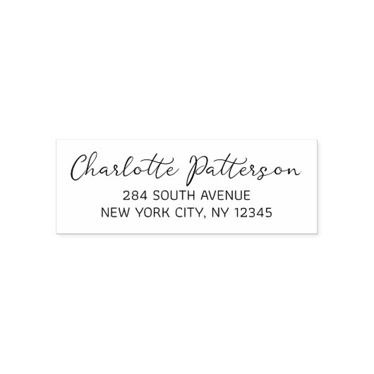 Modern Script Professioneel Persoonlijk Retouradre Zelfinktende Stempel (Design)