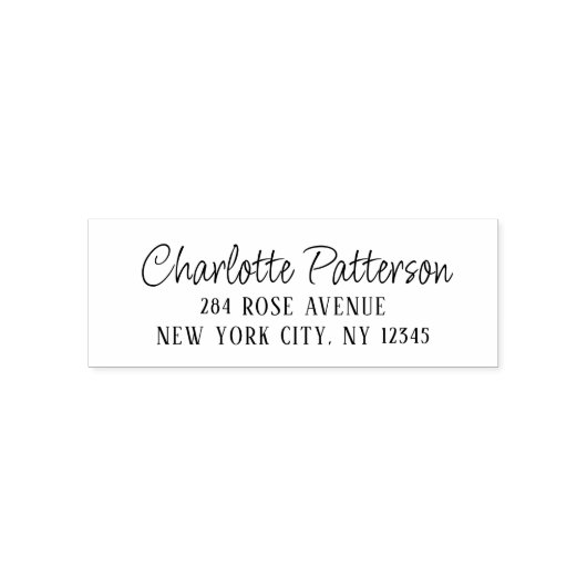 Modern Script Professioneel Persoonlijk Retouradre Zelfinktende Stempel (Design)