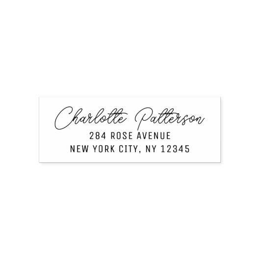 Modern Script Professioneel Persoonlijk Retouradre Zelfinktende Stempel (Design)