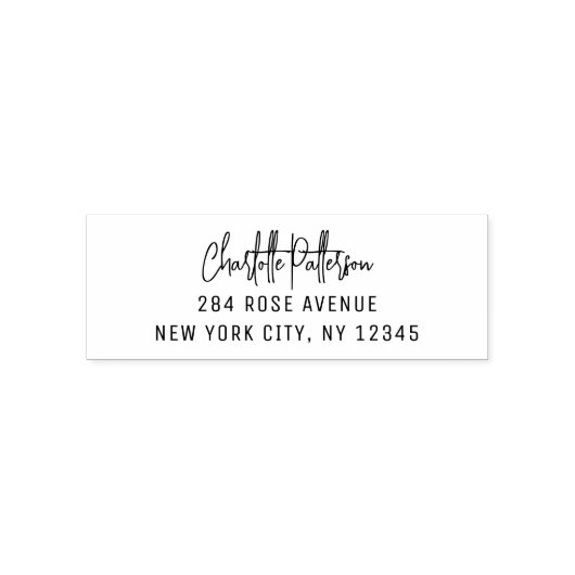 Modern Script Professioneel Persoonlijk Retouradre Zelfinktende Stempel (Design)