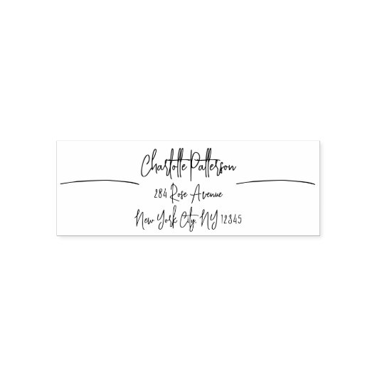 Modern Script Professioneel Persoonlijk Retouradre Zelfinktende Stempel (Design)