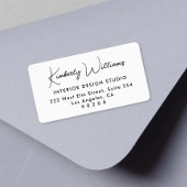 Modern Script Professioneel Zakelijk Retouradres Etiket