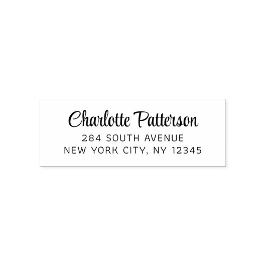 Modern Script Professionele Persoonlijke Retouradr Zelfinktende Stempel (Design)