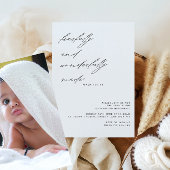 Modern Script Psalm 139 Baby Toewijding Foto Kaart