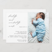 Modern Script Psalm 139 Baby Toewijding Foto Kaart (Voorkant / Achterkant)