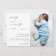 Modern Script Psalm 139 Baby Toewijding Foto
