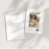 Modern script QR Code Fotobruiloft Opslaan van de Save The Date