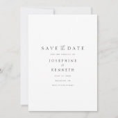Modern script QR Code Fotobruiloft Opslaan van de Save The Date (Voorkant)