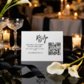 Modern Script QR Code Wedding Website RSVP