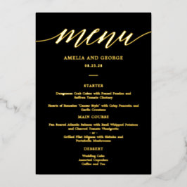 Modern Script REAL FOLIE Elegant Menu Kaart