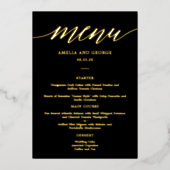 Modern Script REAL FOLIE Elegant Menu Kaart (Voorkant)