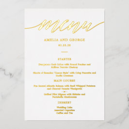 Modern Script REAL FOLIE Elegant Menu Kaart