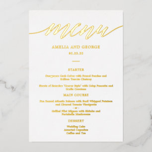 Modern Script REAL FOLIE Elegant Menu Kaart