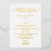 Modern Script REAL FOLIE Elegant Menu Kaart (Voorkant)