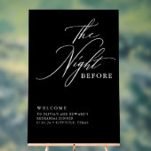 Modern Script Repetitie Diner Zwart Welkom Acryl Bord (Neutraal)