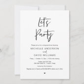 Modern script, repetitief diner en Partij Kaart (Voorkant)