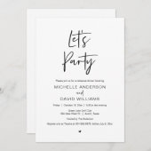 Modern script, repetitief diner en Partij Kaart (Voorkant / Achterkant)