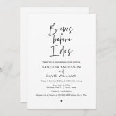 Modern script, repetitief diner en party Invitati Kaart (Voorkant / Achterkant)