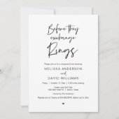 Modern script, repetitief diner en party Invitati Kaart (Voorkant)
