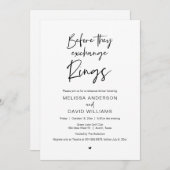 Modern script, repetitief diner en party Invitati Kaart (Voorkant / Achterkant)