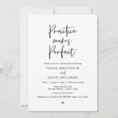 Modern script, repetitief diner en party Invitati Kaart (Voorkant)