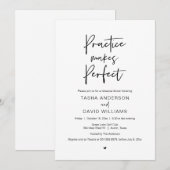 Modern script, repetitief diner en party Invitati Kaart (Voorkant / Achterkant)